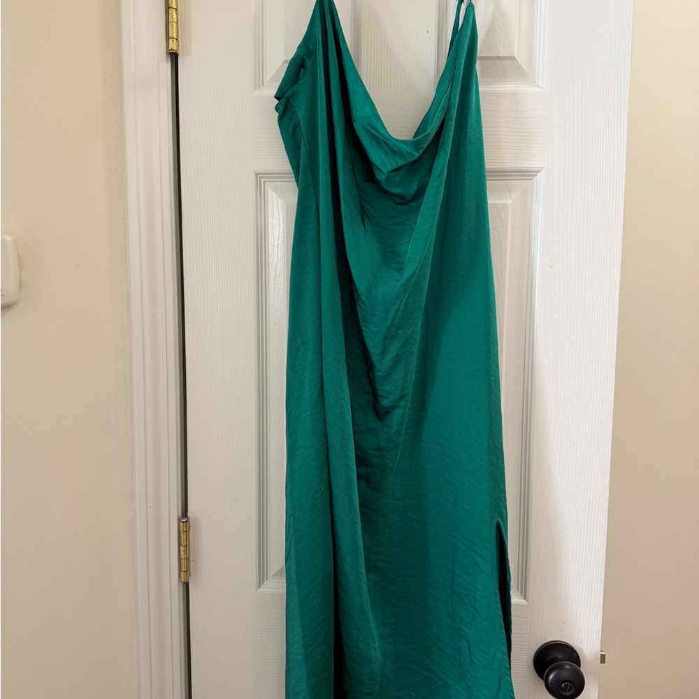 Justify Green Draped Slip Dress - Women - Picture 1 of 3